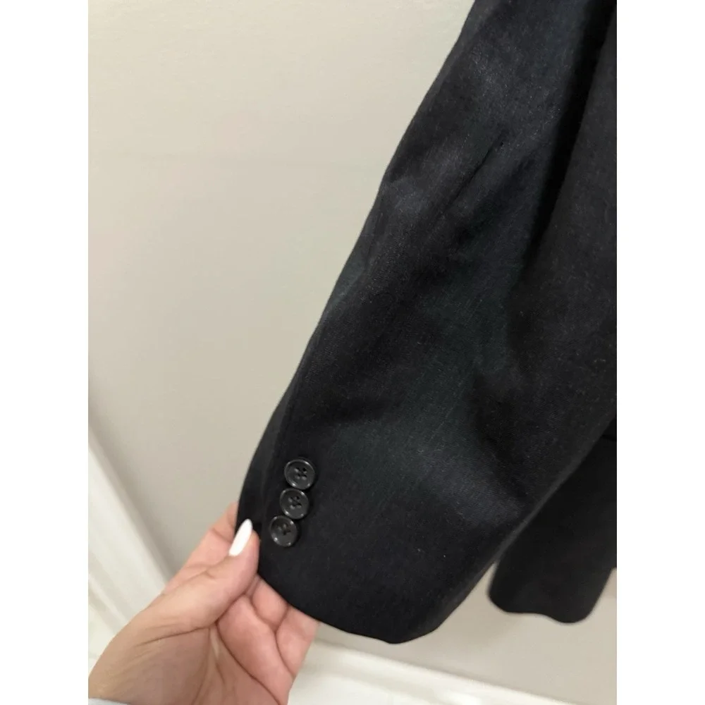 Steve Harvey Collection Black Wool Blazer –‎ Size 46R – Extra Fine Merino Wool